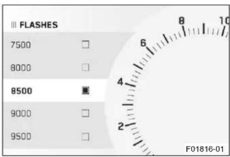 FLASHES 7500 □ 8000 □ 8500 ■ 9000 □ 9500 □ F01816-01