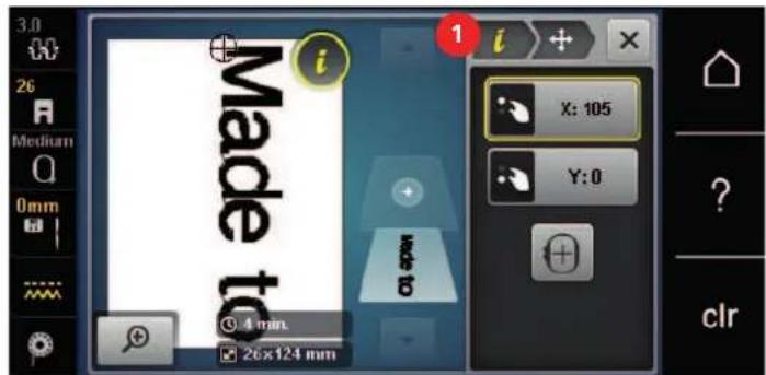 BERNINA 535 - Modifier les mots/phrases - 5