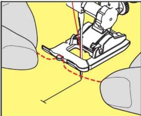 BERNINA 535 - Utiliser la ganse avec le pied pour boutonnière n° 3 (accessoire en option) - 1