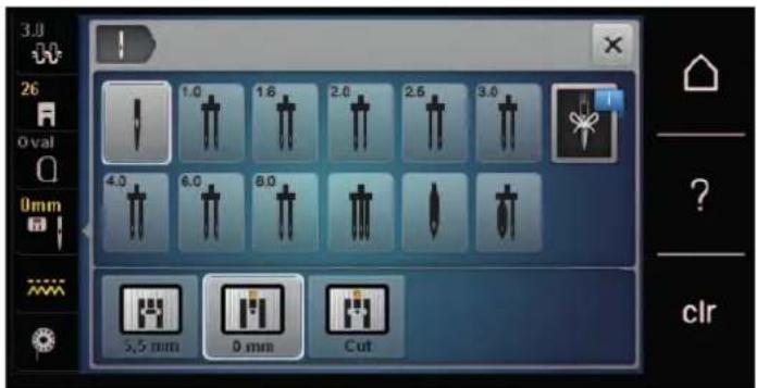 BERNINA 535 - Sélectionner l'aiguille à broder dans l'interface utilisateur - 2