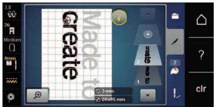 BERNINA 535 - Modifier les mots/phrases - 9