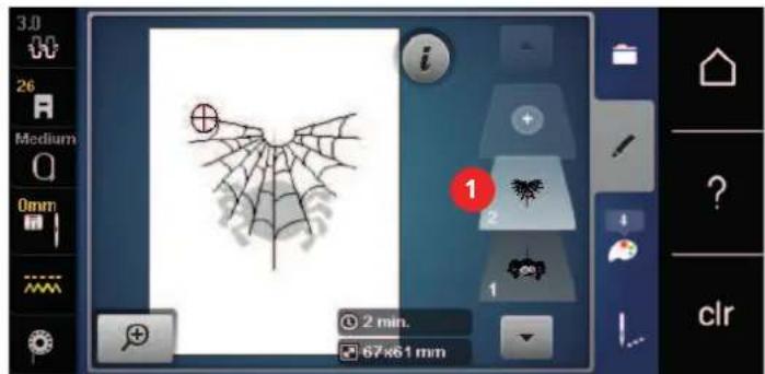 BERNINA 535 - Suppression d'un motif de point unique - 1