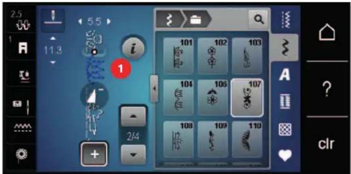 BERNINA 535 - Effacer un motif de point unique - 1