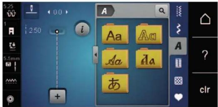 BERNINA 535 - Aperçu sur les alphabets - 1