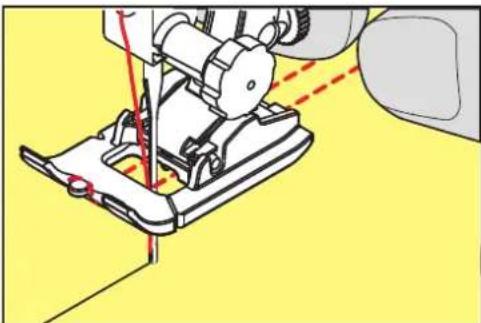 BERNINA 535 - Utiliser la ganse avec le pied pour boutonnière n° 3 (accessoire en option) - 2