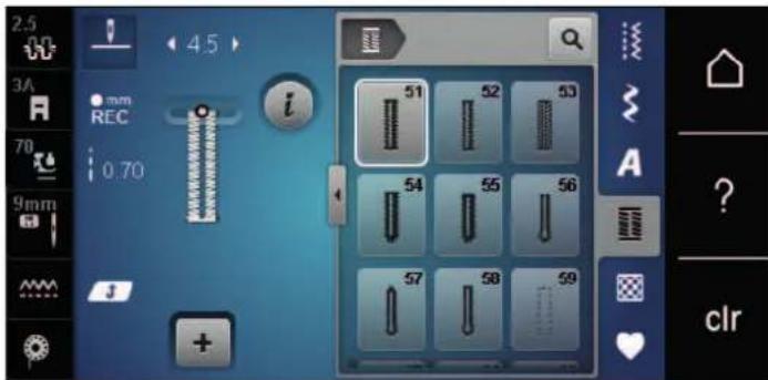 BERNINA 570 QE E - Aperçu sur les boutonnières - 1