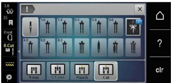 BERNINA 570 QE E - Selectionner l'iguille à broder dans l'interface utilisateur - 2