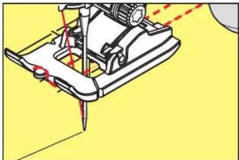 BERNINA 570 QE E - Utilisation de ganse avec le pied pour boutonnière #3C - 2