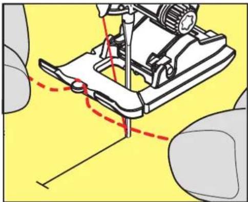 BERNINA 570 QE E - Utilisation de ganse avec le pied pour boutonnière #3C - 1