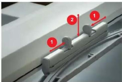 BERNINA 570 QE E - Monter le cadre de broderie - 1