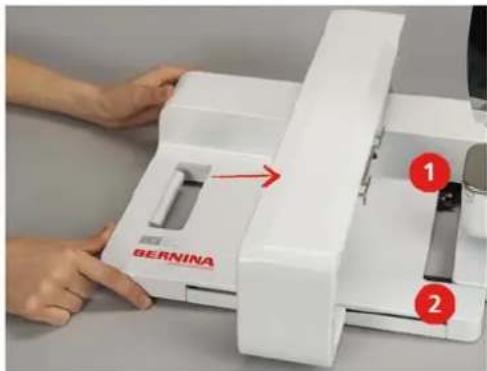 BERNINA 570 QE E - Raccorder le module de broderie - 1