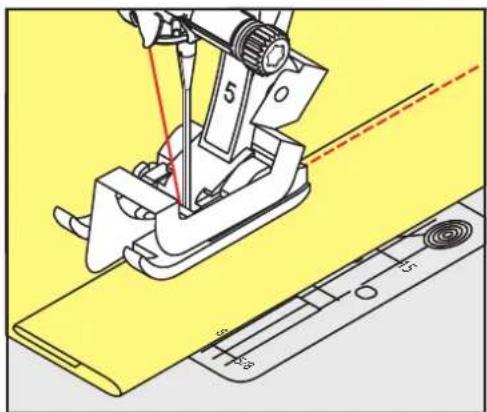 BERNINA 570 QE E - Coudre un bord d'ourlet - 1