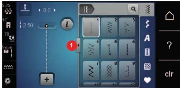 BERNINA 570 QE E - Selectionner le motif de point - 1