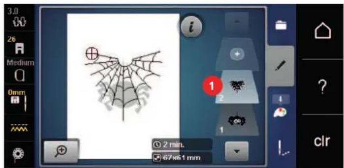 BERNINA 570 QE E - Suppression d'un motif de point unique - 1