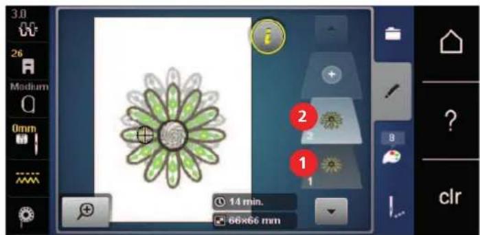 BERNINA 570 QE E - Dupliquer le motif de broderie - 3