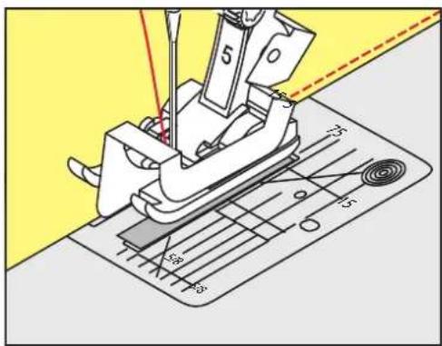 BERNINA 570 QE E - Piquer serré des bords - 2