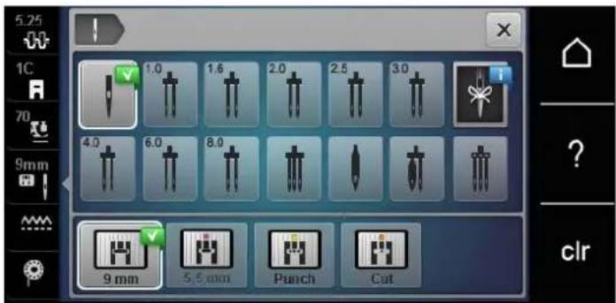 BERNINA 570 QE E - Selectionner l'aiguille dans l'interface utilisateur - 2