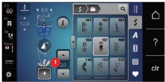 BERNINA 570 QE E - Insertion d'un motif de point unique - 1