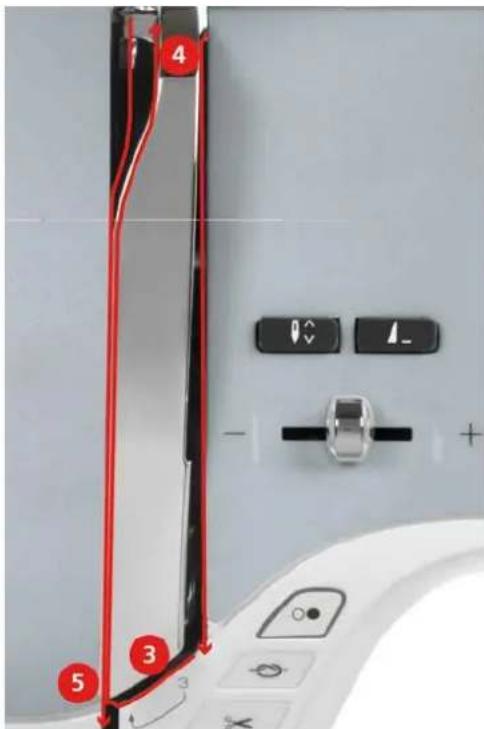 BERNINA 570 QE E - Guider le fil jusqu'à l'aignille - 2