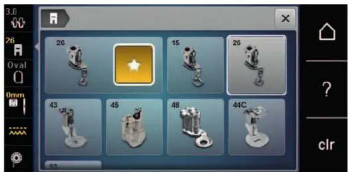BERNINA 570 QE E - Selectionner le pied pour broderie dans l'interface utilisateur - 2
