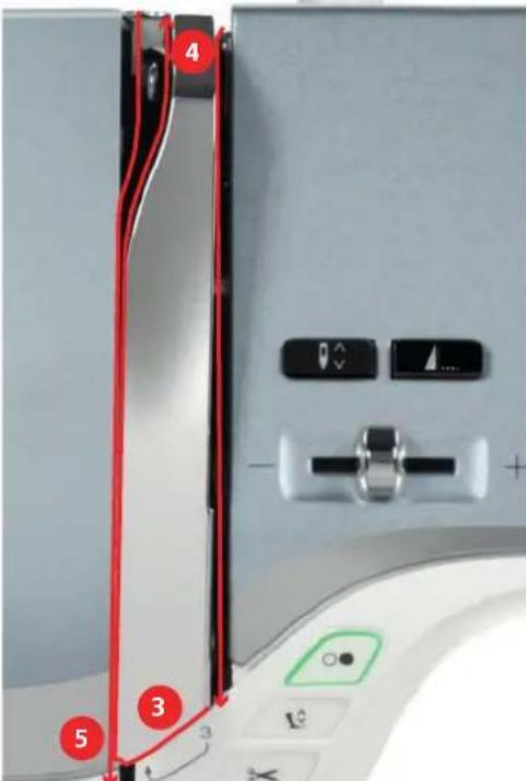 BERNINA 535 E - Guider le fil jusqu'à l'iguille - 2