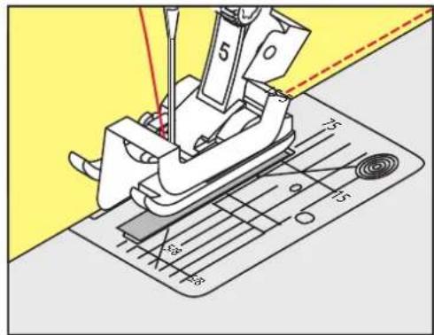 BERNINA 535 E - Piquer serré des bords - 1