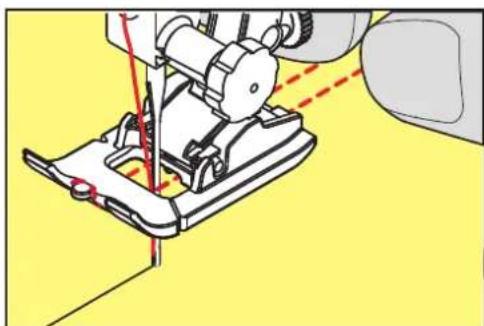 BERNINA 535 E - Utiliser la ganse avec le pied pour boutonniere n° 3 (accessoire en option) - 2
