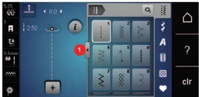BERNINA 535 E - Selectionner le motif de point - 1
