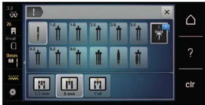 BERNINA 535 E - Selectionner l'iguille à broder dans l'interface utilisateur - 2