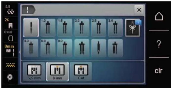 BERNINA 535 E - Selectionner la plaque à aiguille dans l'interface utilisateur - 2