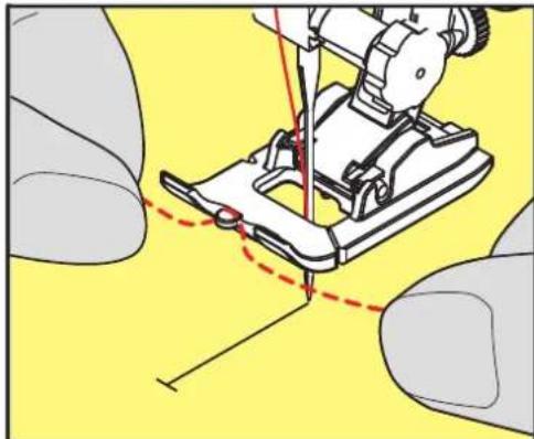 BERNINA 535 E - Utiliser la ganse avec le pied pour boutonniere n° 3 (accessoire en option) - 1