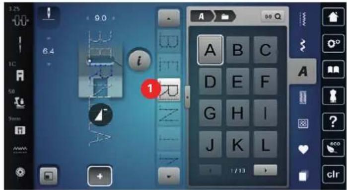 BERNINA 770 QE PLUS - Insertion d'un motif de point unique - 1