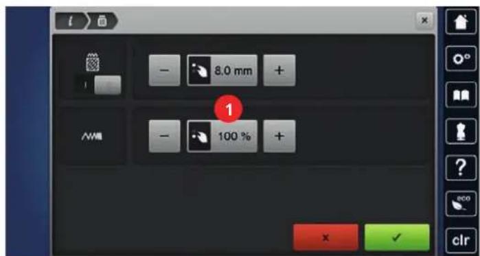 BERNINA 770 QE PLUS - Modifier la densité de broderie - 3