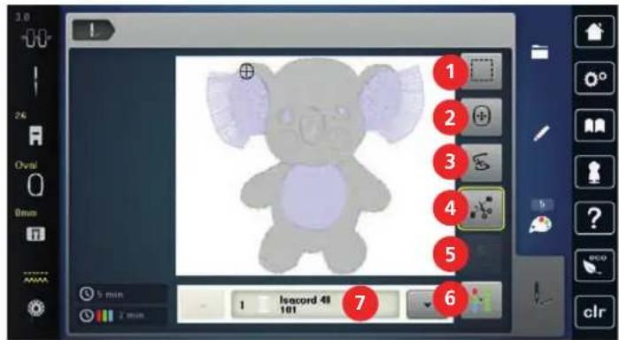 BERNINA 770 QE PLUS - Aperçu du menu broderie - 1