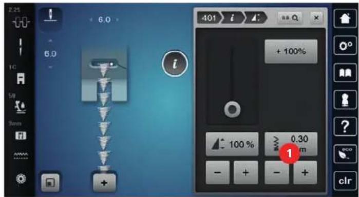 BERNINA 770 QE PLUS - Modifier la densité des points - 3