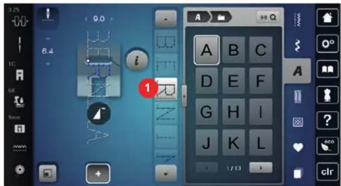 BERNINA 770 QE PLUS - Modification d'un motif individuel - 1