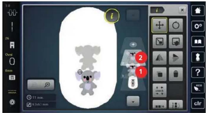 BERNINA 770 QE PLUS - Dupliquer le motif de broderie - 3