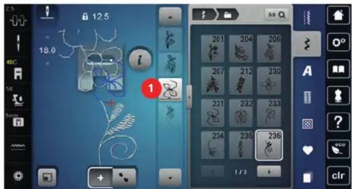BERNINA 790 PLUS Crystal Edition - Effacer un motif de point unique - 1