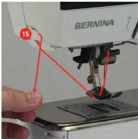BERNINA 790 PLUS Crystal Edition - Enfilier le fil supérieur - 7