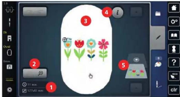 BERNINA 790 PLUS Crystal Edition - Aperçu du menu broderie - 1