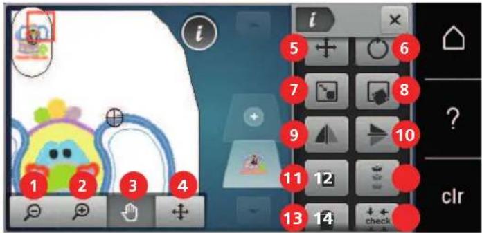 BERNINA 500 - Aperçu de la modification du motif de broderie - 2