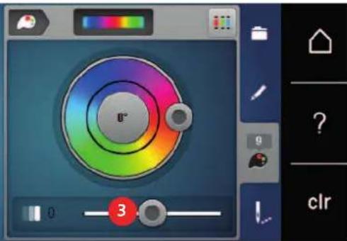 BERNINA 500 - Modifier les couleurs avec la roue chromatique - 6