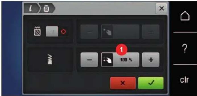BERNINA 500 - Modifier la densité de broderie - 3