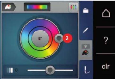 BERNINA 500 - Modifier les couleurs avec la roue chromatique - 4