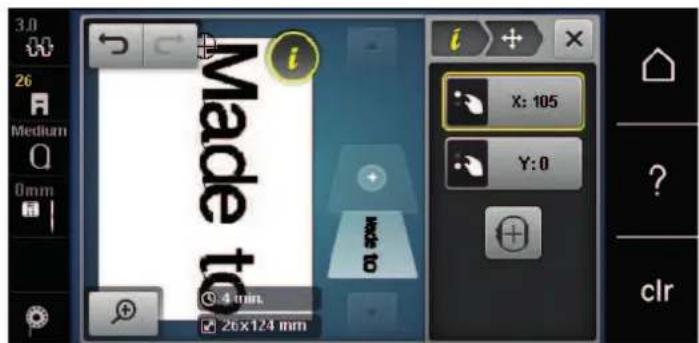 BERNINA 500 - Modifier les mots/phrases - 4