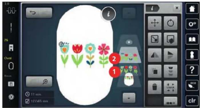 BERNINA 700 E - Dupliquer le motif de broderie - 3