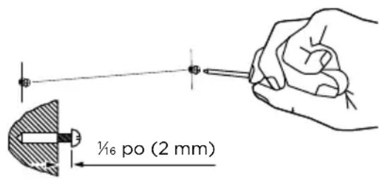 Fisher & Paykel HC24DTXB2_N - Fixez les supports de cheminée et les vis de montage de la hotte de ventilation sur le mur - 1
