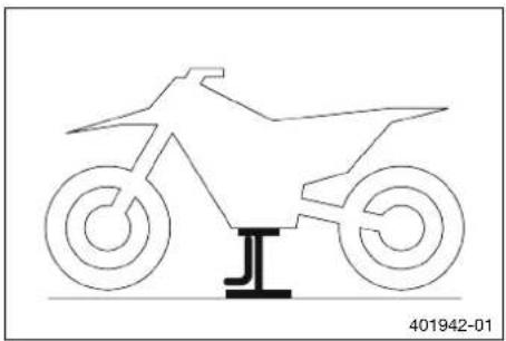HUSQVARNA FE 501s (2021) - Surélever la moto sur un socle réglable - 1