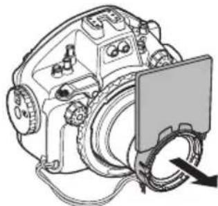 OLYMPUS PTEP14 - Retrait du diffuseur (avec l'adaptateur de port) du port d'objetif - 1