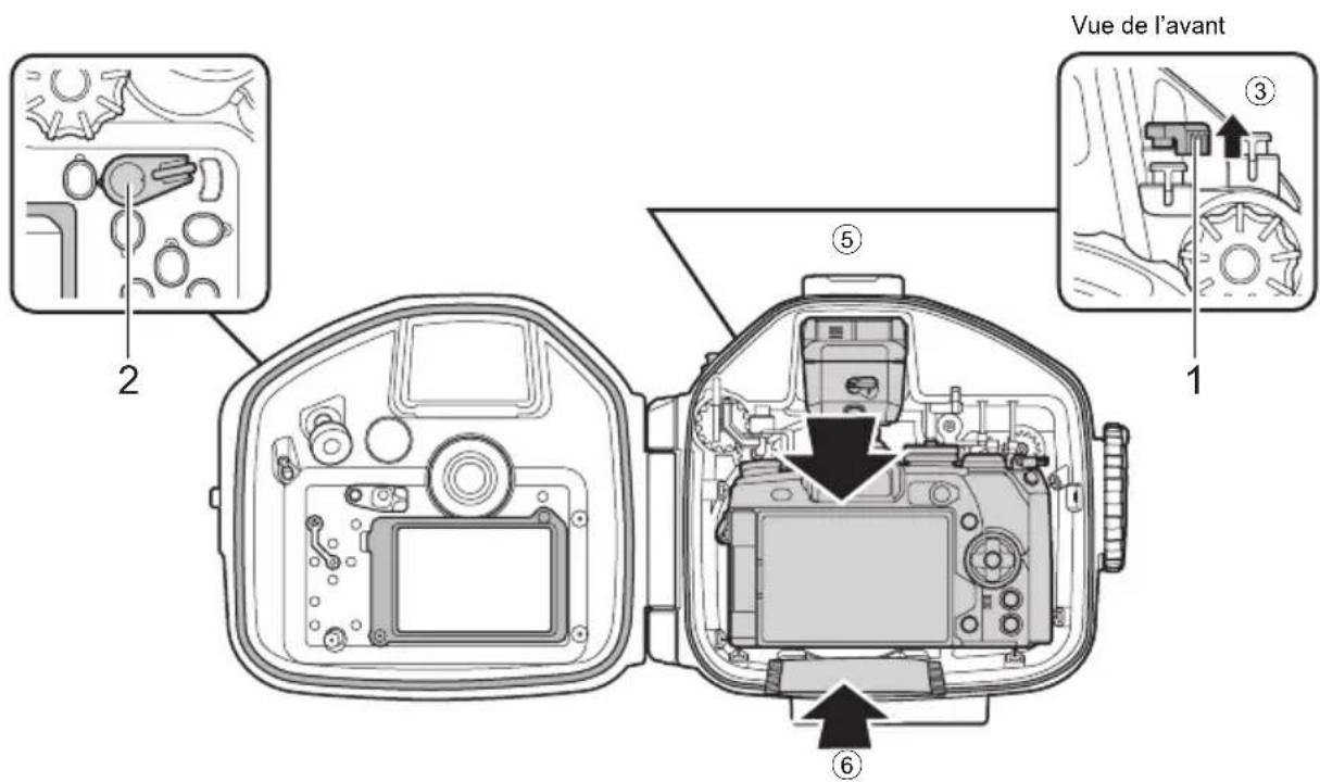 OLYMPUS PTEP14 - Insérer l'appareil photo numérique dans le caisson - 1